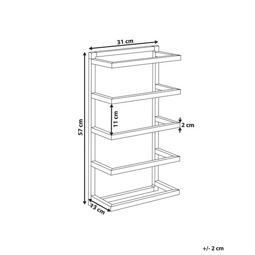 Porte-serviettes Mural Acier Noir 5 Barres 31 X 57 Cm Cintra