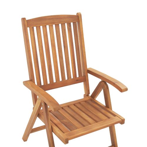 Chaise De Jardin Set De 6 Bois Bleu Java