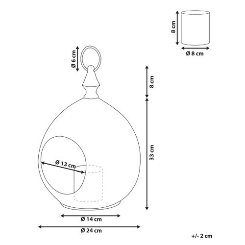 Lanterne En Métal Doré 33cm Laeso