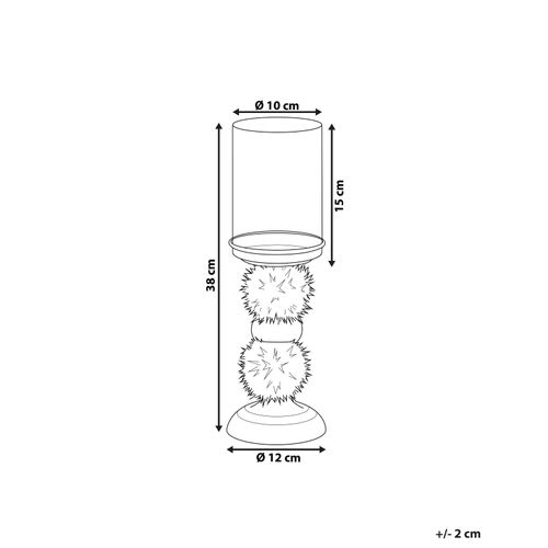 Bougeoir Fourrure Marron 38 Cm Padre