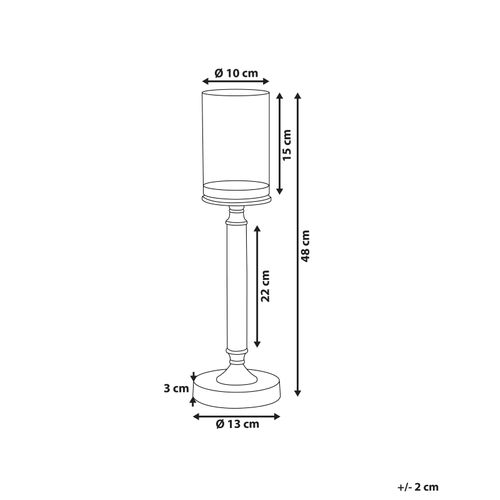 Bougeoir à Pied Doré 48 Cm Abbeville