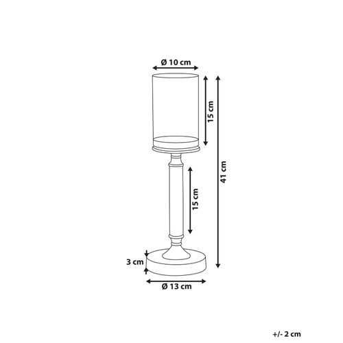 Bougeoir à Pied Doré Et Noir 41 Cm Abbeville