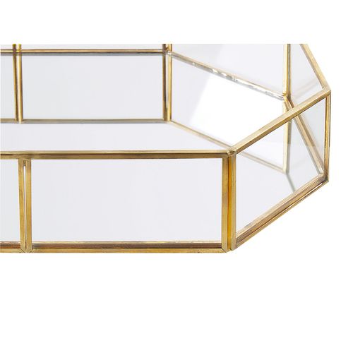 Plateau De Service Doré Effet Miroir Chabris