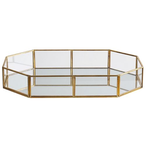 Plateau De Service Doré Effet Miroir Chabris