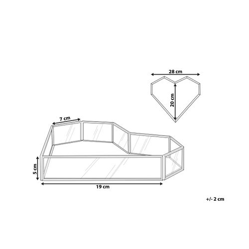 Plateau De Service Doré Effet Miroir Pontivy