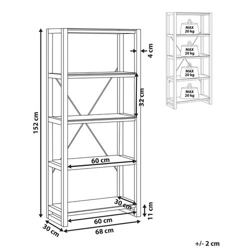Bibliothèque 4 Étagères Blanc Jenks