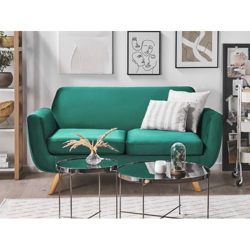 Housse En Velours Vert Pour Canapé 2 Places Bernes