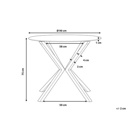 Table De Salle à Manger En Verre De Sécurité D 90 Cm Altura