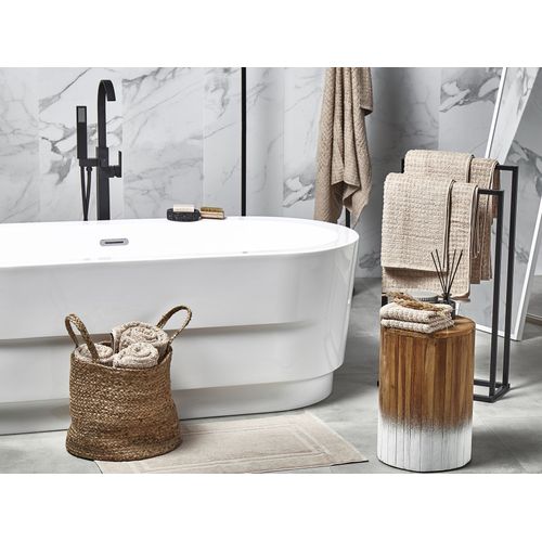 Lot De 11 Serviettes De Bain En Coton Beige Atai