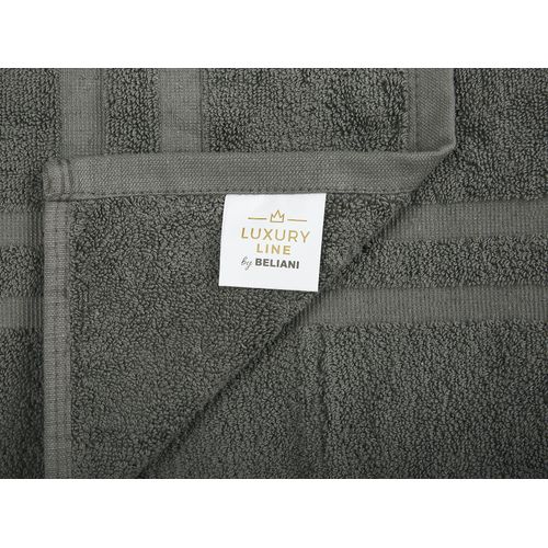 Lot De 9 Serviettes De Bain En Coton Gris Atai