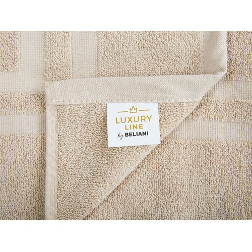 Lot De 9 Serviettes De Bain En Coton Beige Atai