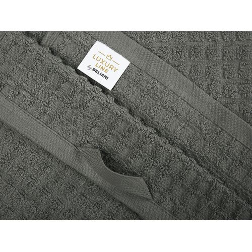 Lot De 4 Serviettes De Bain En Coton Gris Atai