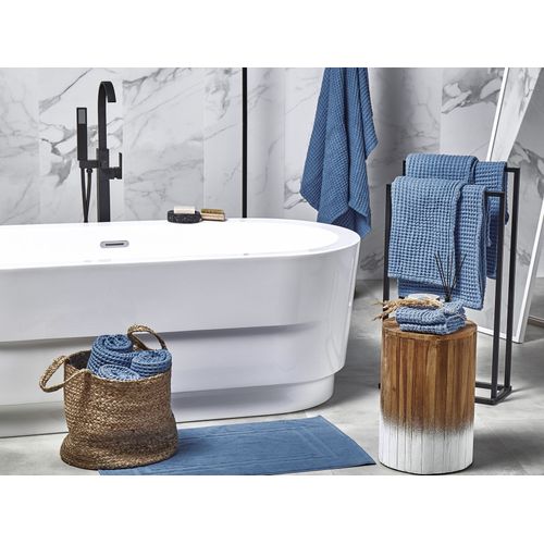 Lot De 11 Serviettes De Bain En Coton Bleu Areora