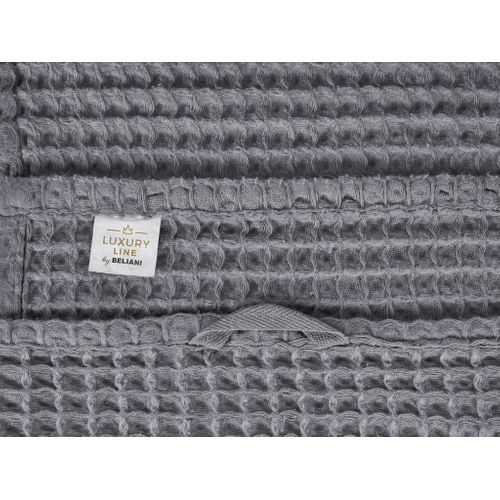 Lot De 9 Serviettes De Bain En Coton Gris Areora