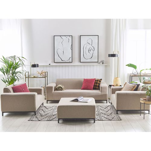 Set De Salon Polyester Beige Rovigo