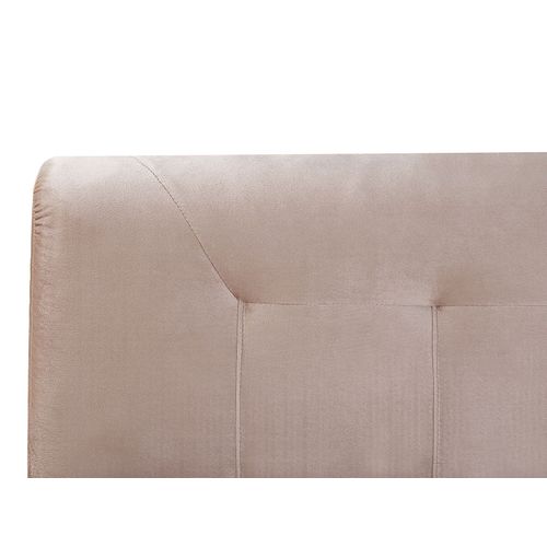 Lit Boxspring En Velours Beige 160 X 200 Cm Marquise