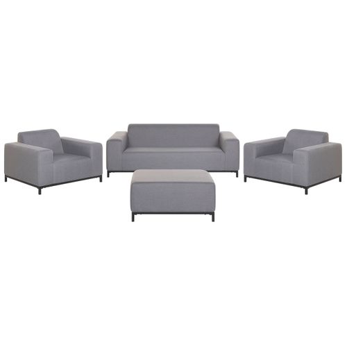 Ensemble De Salon De Jardin Avec Table 5 Places Rovigo Gris