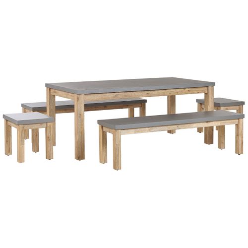 Set De Salle à Manger Béton Gris Ostuni