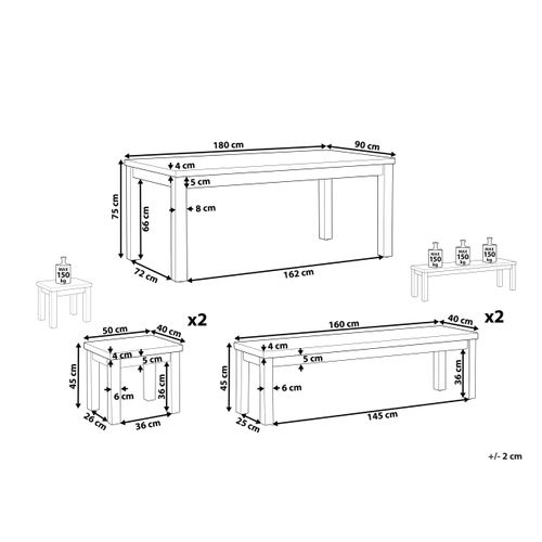 Set De Salle à Manger Béton Gris Ostuni