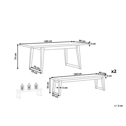 Set De Salle à Manger Béton Gris Oria