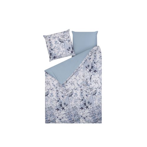 Parure De Lit Motif Floral Blanc Et Bleu 135 X 200 Cm Ballard