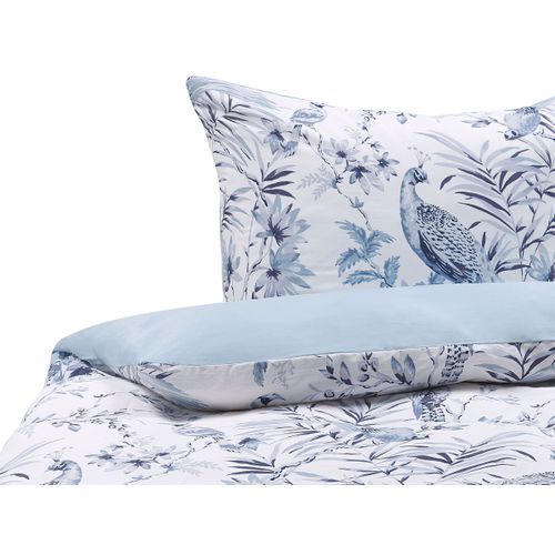 Parure De Lit Motif Floral Blanc Et Bleu 135 X 200 Cm Ballard