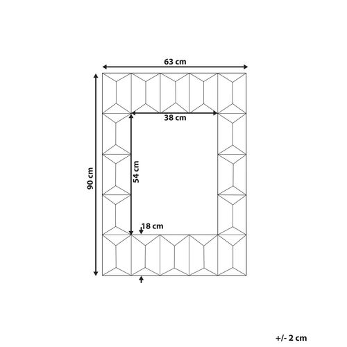 Miroir 90 Cm Bois Foncé Hizote