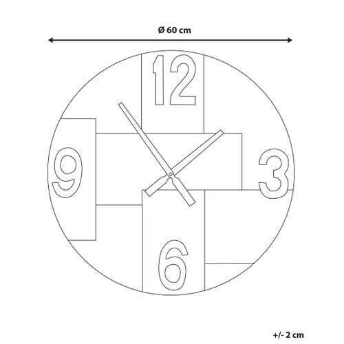 Horloge Murale Ø 60 Cm Effet Bois Clair Michapan