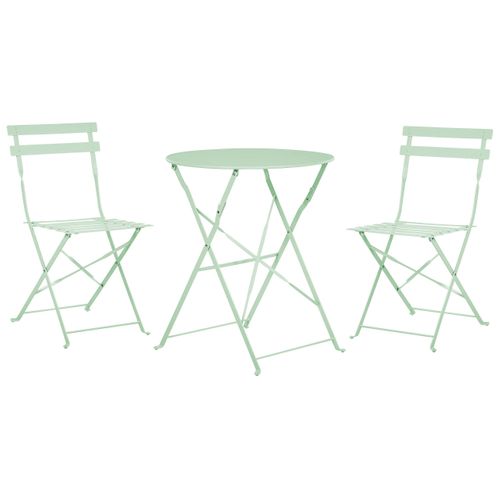 Ensemble Pour Bistro Métal Vert Menthe Fiori
