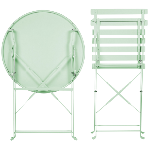 Ensemble Pour Bistro Métal Vert Menthe Fiori