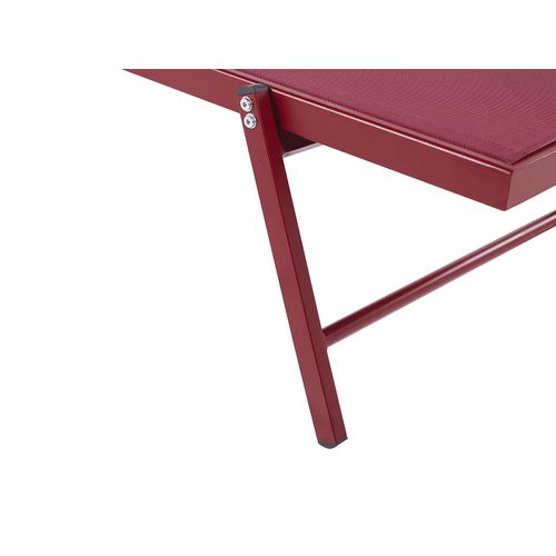 Chaise Longue Métal Rouge Bordeaux Portofino