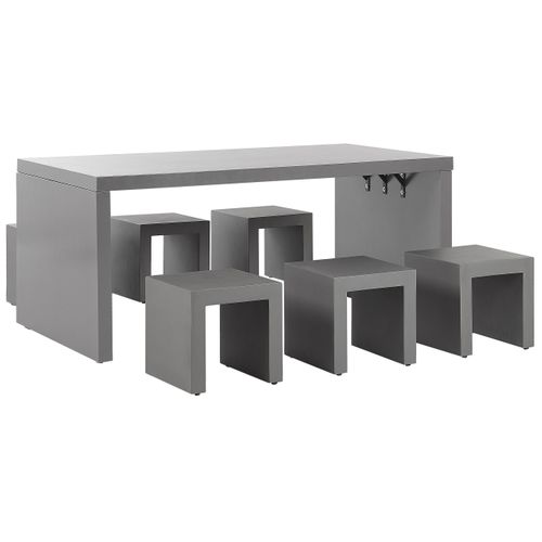 Set De Salle à Manger Béton Gris Taranto