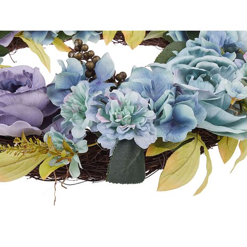 Couronne Porte Entrée Ø 50 Cm Bleu Galdar