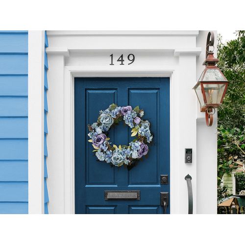 Couronne Porte Entrée Ø 50 Cm Bleu Galdar