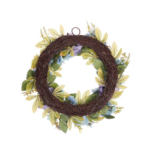 Couronne Porte Entrée Ø 50 Cm Bleu Galdar