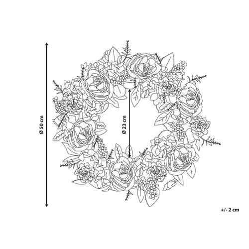 Couronne Porte Entrée Ø 50 Cm Bleu Galdar