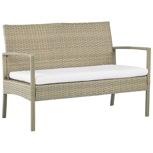 Set De Jardin Polyrotin Bois Clair Marsala