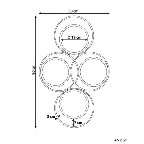 Miroir 80 Cm Doré Lescar