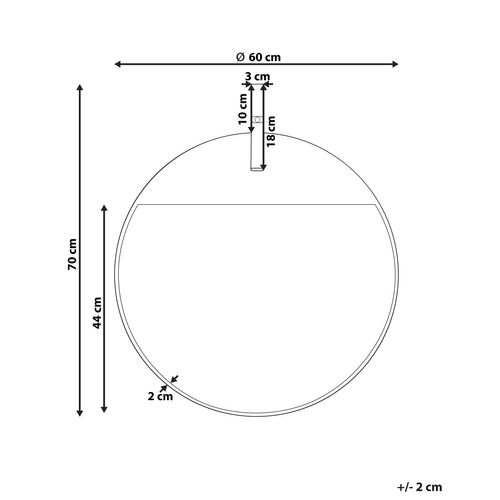 Miroir 60 Cm Doré Gurs