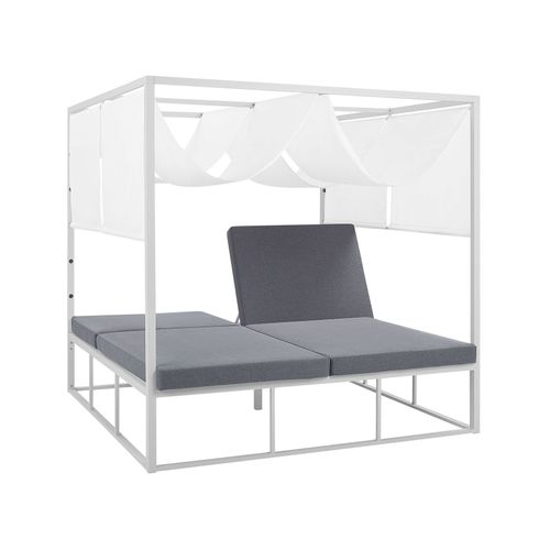 Chaise Longue De Jardin Métal Blanc Pallanza