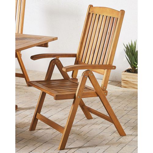 Chaise De Jardin Set De 6 Bois Bois Clair Java