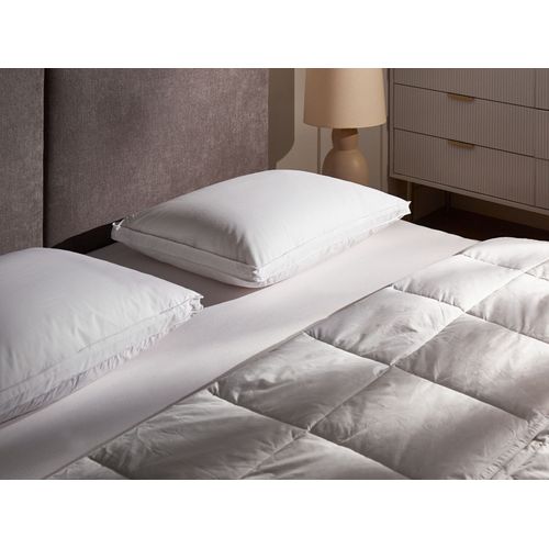 Lot De 2 Oreillers En Plumes Et Duvet De Canard 50 X 60 Cm Feldberg