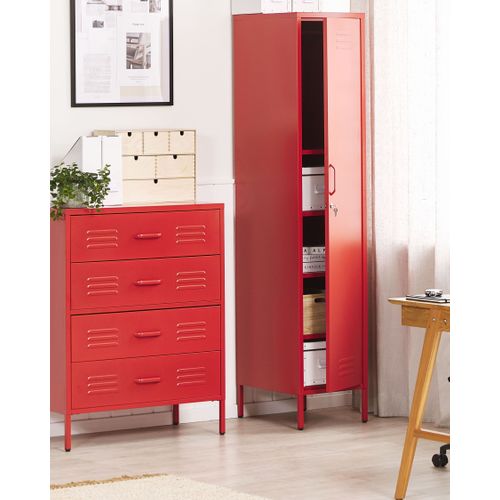 Meuble De Rangement Frome Métal Rouge