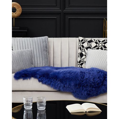 Peau De Mouton Bleu Marine Uluru