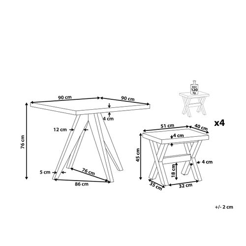 Set De Salle à Manger Béton Gris Olbia