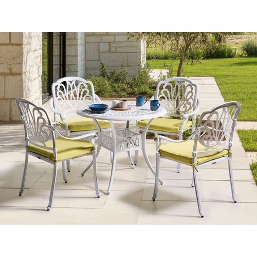Set De Salle à Manger Métal Blanc Ancona
