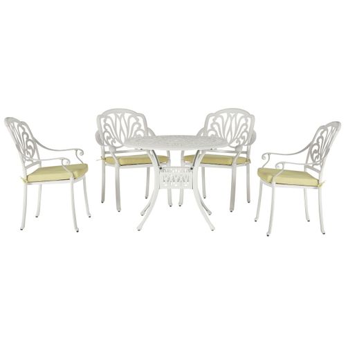 Set De Salle à Manger Métal Blanc Ancona