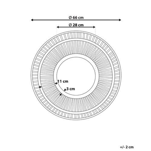 Miroir 66 Cm Bois Foncé Blasito