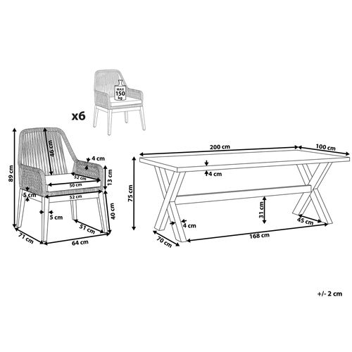 Set De Salle à Manger Béton Noir Olbia