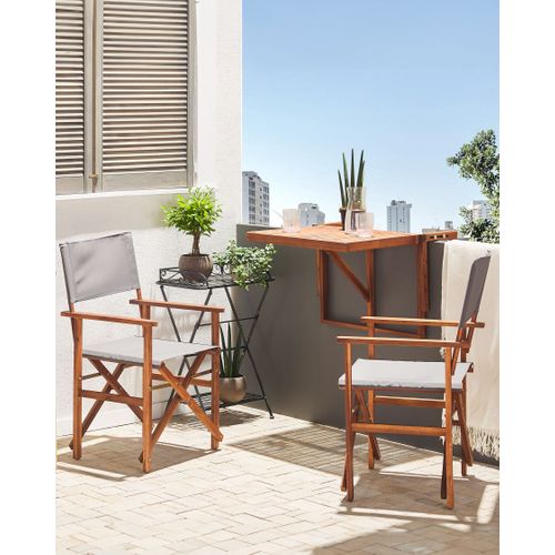Chaise De Jardin Set De 2 Bois Gris Cine